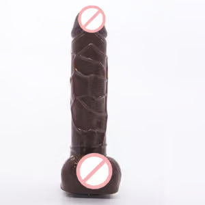 Realistic Chocolate Colour Dildo With Suction Cup 8 Inch