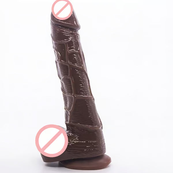 Realistic Chocolate Colour Dildo With Suction Cup 8 Inch