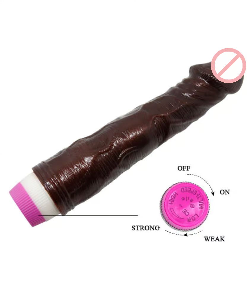 Brown 9 Inch Dildo Vibrator for Women