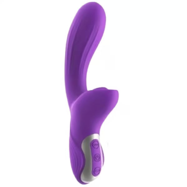 Silicone Rabbit Vibrator For Women With Tongue Suction