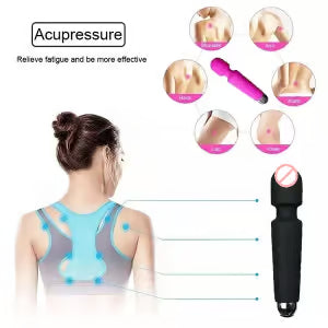 Cordless Wand Massager With 8 Powerful 20 Vibration Modes