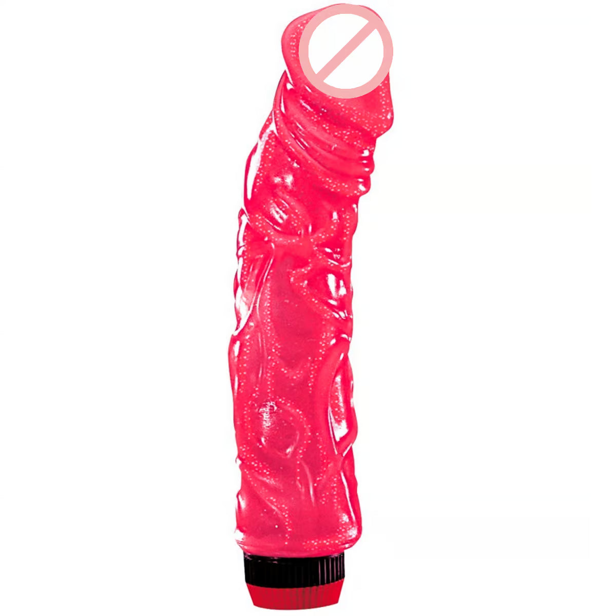 Erotic Soft Jelly Realistic Pink Colour Dildo with Super Strong Vibration 9 Inch