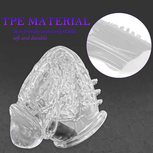 Transparent Crystal Spikey Penis Sleeve Extender