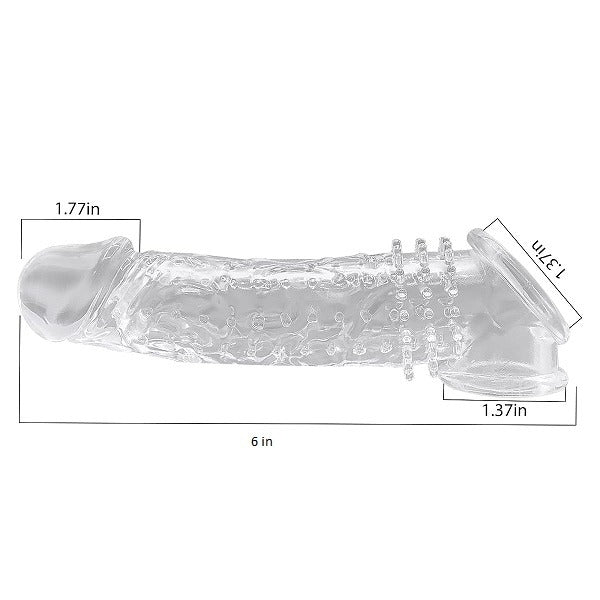 Transparent Crystal Spikey Penis Sleeve Extender