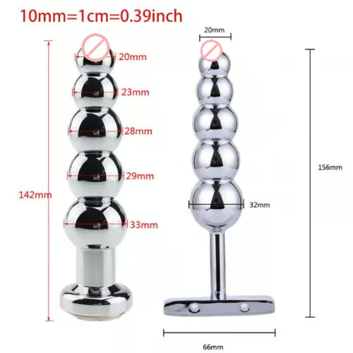 Tower Stainless Steel Butt Plug Spiral Anal Beads