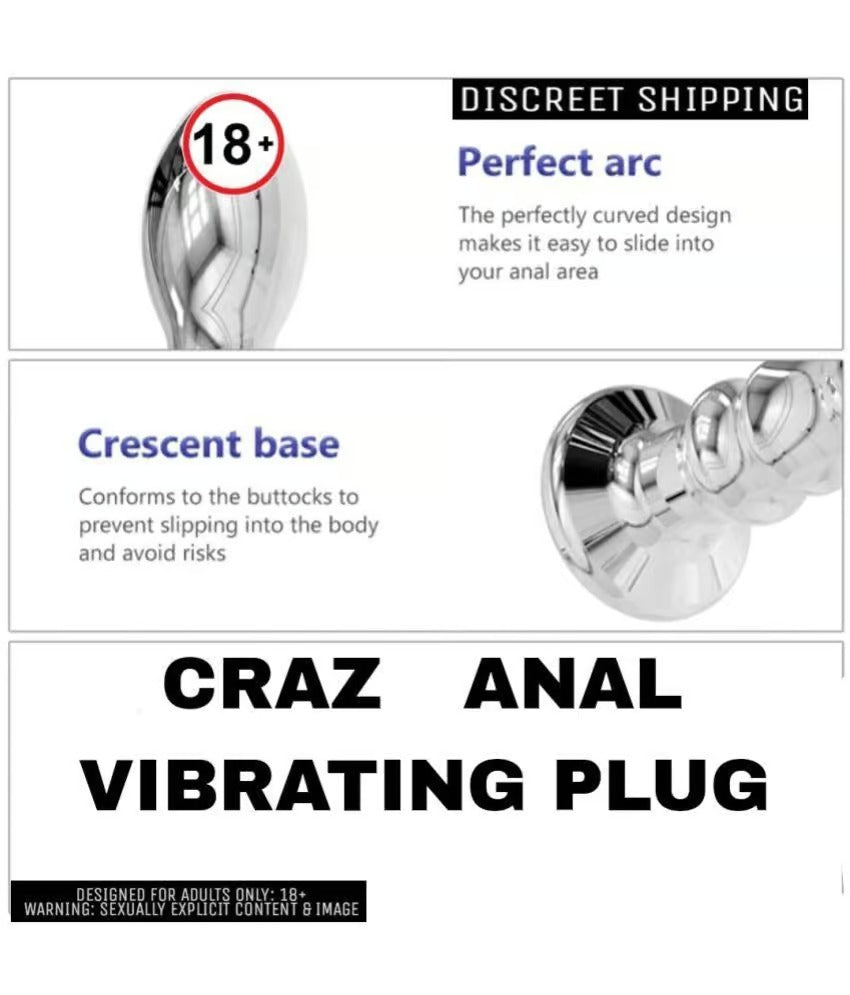 CRAZ Unisex Stainless Steel Anal Plug