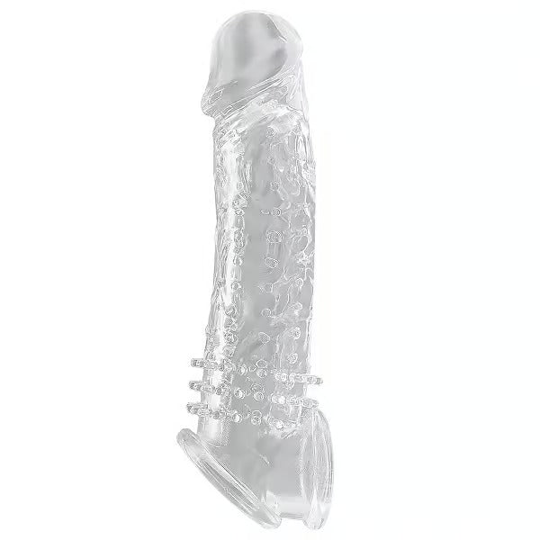 Transparent Crystal Spikey Penis Sleeve Extender