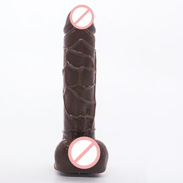 8 Inch Realistic Chocolate Colour Dildo With Suction Cup