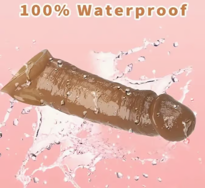 Realistic Penis Extender Sleeve Reusable silicone Condom