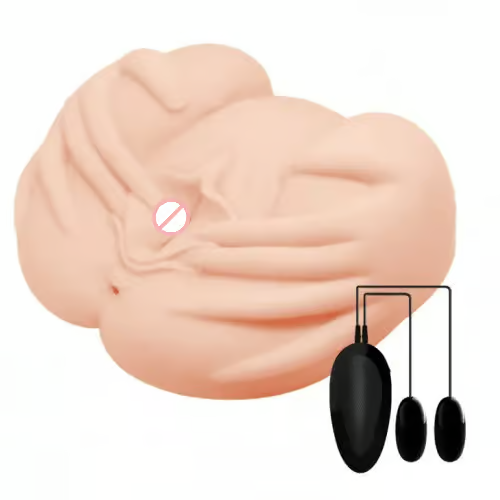 Pussy N Ass Vibrating Male Masturbator Real Size Silicon