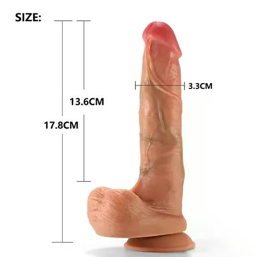7 Inch Real Feel Silicone Penis Dildo With Suction Cup